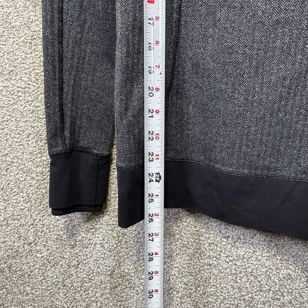 Lululemon Hoodie Womens 6 Gray Herringbone Pullover‎ Cowl Neck Pocket Athletic